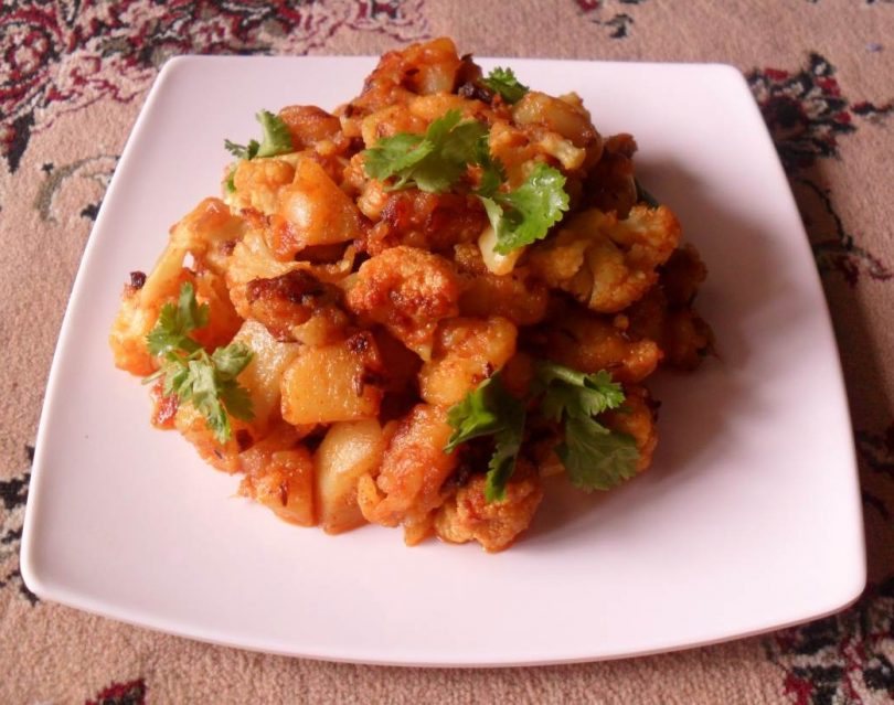 Potato Cauliflower Stir Fry, Linuskitchen, Linu Freddy