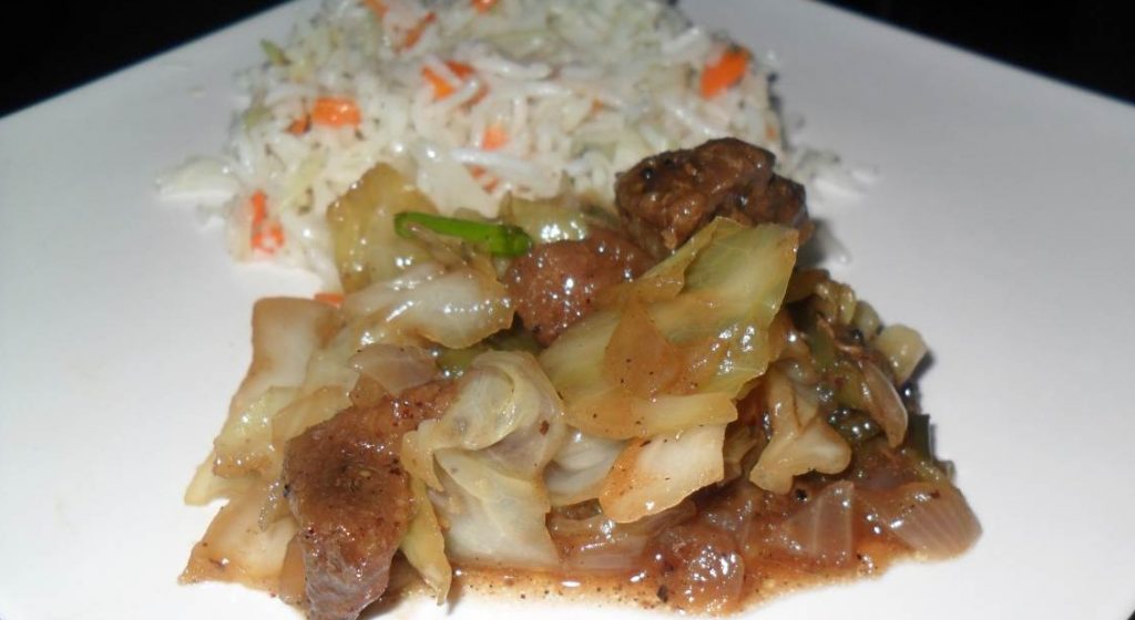 Stir Fried Cabbage & Beef – Linu's Kitchen