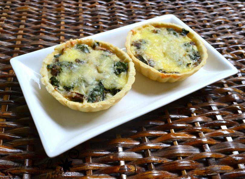 SpinachMushroomQuiche, Linu Freddy, Linuskitchen.com