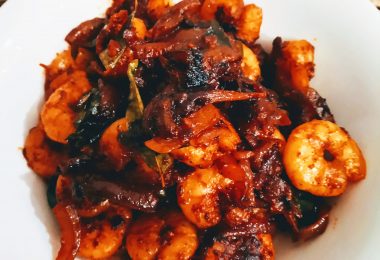 Linu Freddy, Linuskitchen.com, Kerala Style Prawn Roast